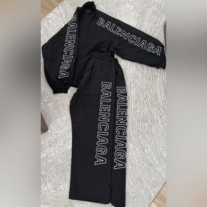 Black Logo Track Set – Jacket & Pants – Streetwear Inspired – NEW WITH TAGS